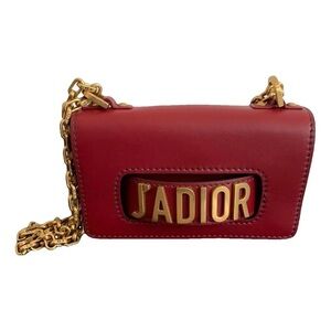 Dior J'Adior Red Leather Crossbody with Gold Chain